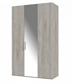 Шкаф Скания комбинированный 3-х дверный с зеркалом (Баттл рок)